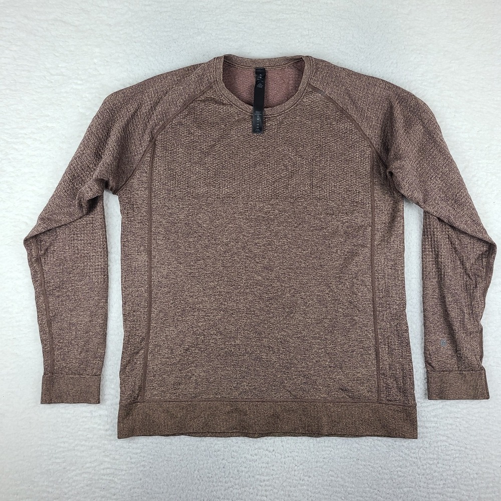 Lululemon Sweater Mens XL Red Brown Tan Crewneck Sweatshirt